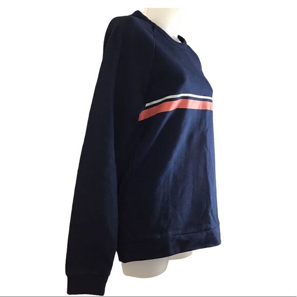 Onia Sweater Dave Raglan Sleeve Crew Neck Sweatshirt Deep Navy size Small - Picture 10 of 12